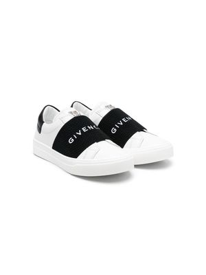 Givenchy Kids embroidered-logo slip-on sneakers - White