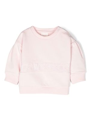 Givenchy Kids embroidered-logo sweatshirt - Pink
