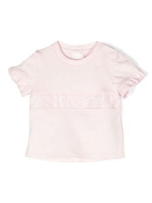 Givenchy Kids embroidered-logo T-shirt - Pink