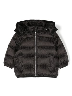 Givenchy Kids GG supreme-print padded coat - Black