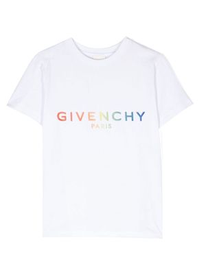 Givenchy Kids gradient logo-embroidered T-shirt - White