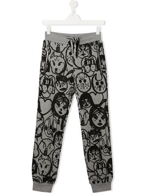 Givenchy Kids graphic print track pants - Grey