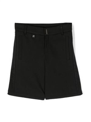 Givenchy Kids high-waisted logo-embroidery shorts - Black
