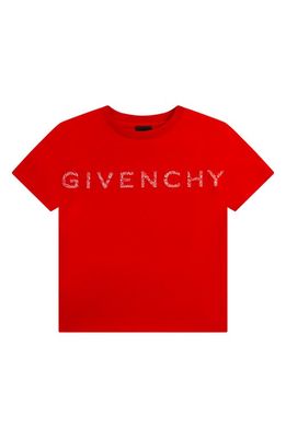 GIVENCHY KIDS Kids' Bandana Cotton Logo Tee in 991-Brightred