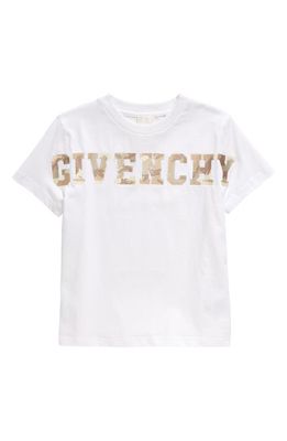 GIVENCHY KIDS Kids' Embroidered Camouflage Logo T-Shirt in 10P-White
