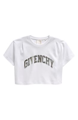 GIVENCHY KIDS Kids' Logo Crop Graphic T-Shirt in White