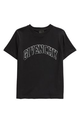 GIVENCHY KIDS Kids' Logo Patch Cotton T-Shirt in Black
