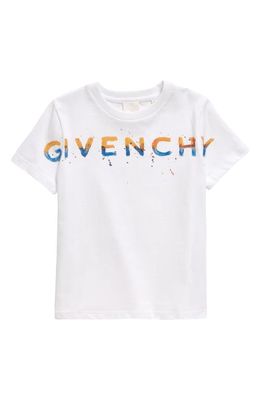 GIVENCHY KIDS Kids' Rainbow Logo Cotton Graphic Tee in 10P-White