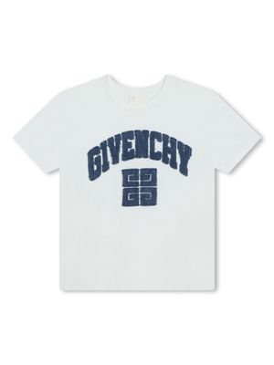 Givenchy Kids logo-appliqué crew-neck T-shirt - White