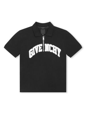 Givenchy Kids logo-appliqué polo shirt - Black