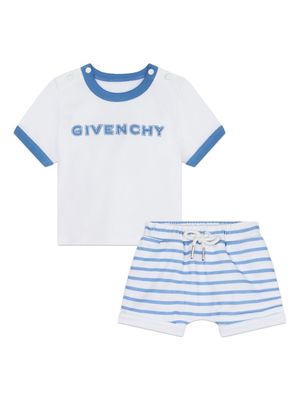 Givenchy Kids logo-appliqué T-shirt and shorts set - White