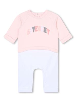 Givenchy Kids logo-bouclé wool romper - Pink