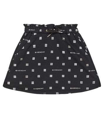Givenchy Kids Logo cotton-blend skirt