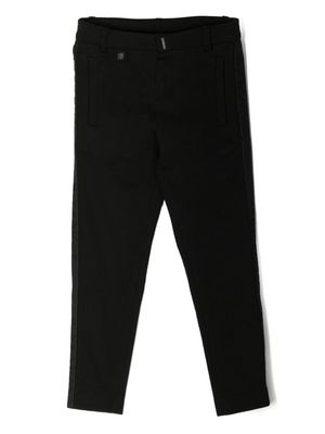 Givenchy Kids logo-embellished side-panels smart trousers - Black
