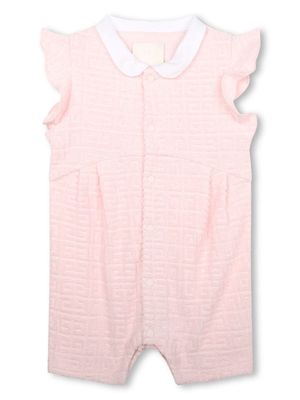 Givenchy Kids logo-embroidered cotton romper - Pink