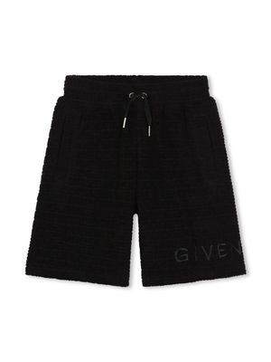 Givenchy Kids logo-embroidered jacquard shorts - Black
