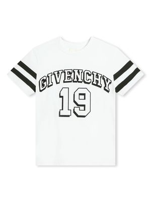 Givenchy Kids logo-embroidered organic cotton T-shirt - White