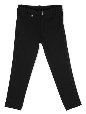 Givenchy Kids logo-embroidered smart trousers - Black
