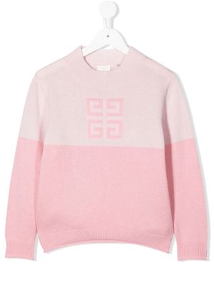 Givenchy Kids logo-jacquard knitted jumper - Pink