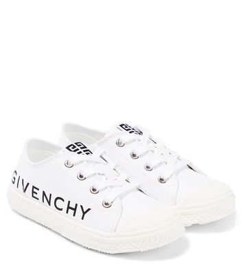 Givenchy Kids Logo-print canvas low-top sneakers