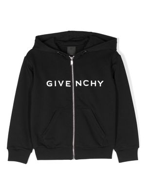 Givenchy Kids logo-print cardigan - Black