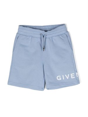 Givenchy Kids logo print casual shorts - Blue