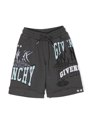 Givenchy Kids logo-print casual shorts - Grey