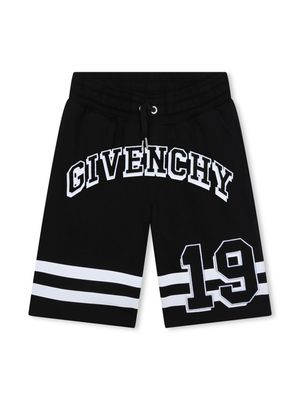 Givenchy Kids logo-print cotton bermuda shorts - Black