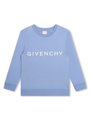 Givenchy Kids logo-print crew-neck sweatshirt - Blue