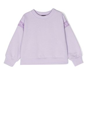 Givenchy Kids logo-print crew neck sweatshirt - Purple