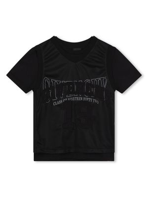 Givenchy Kids logo-print crew-neck T-shirt set - Black