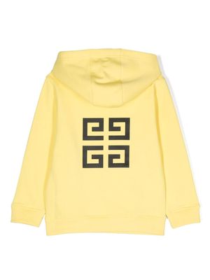Givenchy Kids logo-print detail hoodie - Yellow