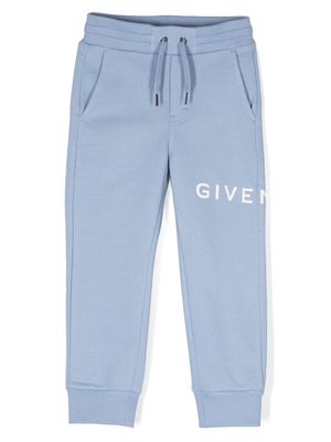 Givenchy Kids logo-print detail track pants - Blue