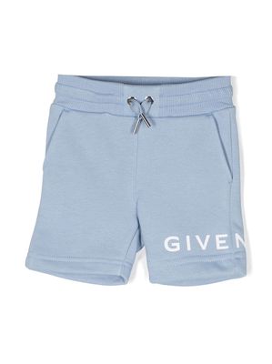 Givenchy Kids logo-print drawstring shorts - Blue
