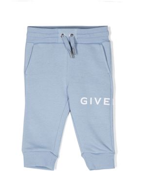 Givenchy Kids logo-print drawstring track pants - Blue