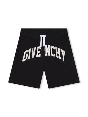 Givenchy Kids logo-print eyelet-detailing swim shorts - Black