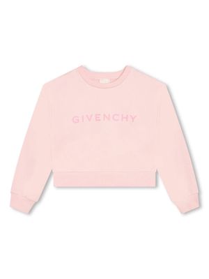 Givenchy Kids logo-print fleece sweatshirt - Pink