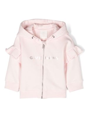 Givenchy Kids logo-print hooded jacket - Pink