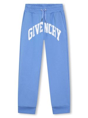 Givenchy Kids logo-print jogging pants - Blue