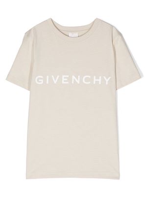 Givenchy Kids logo-print short-sleeve T-shirt - Neutrals