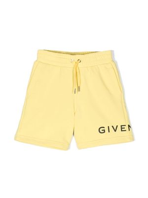 Givenchy Kids logo-print shorts - Yellow