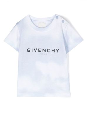 Givenchy Kids logo-printed cotton T-shirt - Blue