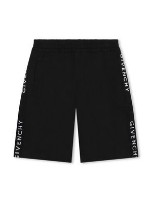 Givenchy Kids logo-tape bermuda shorts - Black