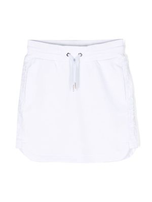 Givenchy Kids logo-tape drawstring skirt - White