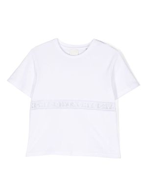 Givenchy Kids logo-tape short-sleeve T-shirt - White