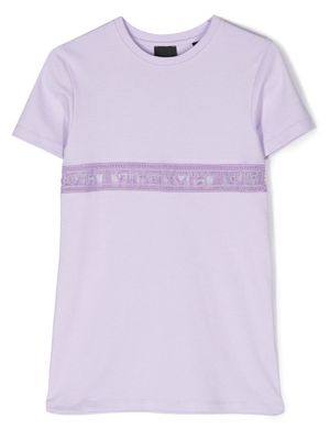 Givenchy Kids logo-tape short-sleeved T-shirt - Purple