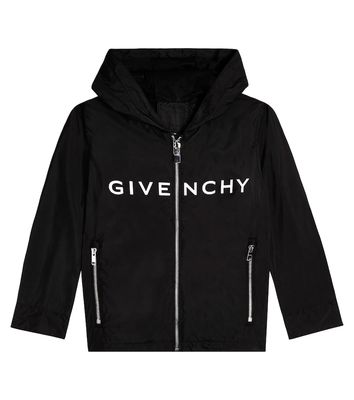 Givenchy Kids Logo technical hooded jacket