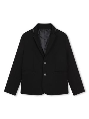 Givenchy Kids logo-trim single-breasted blazer - Black