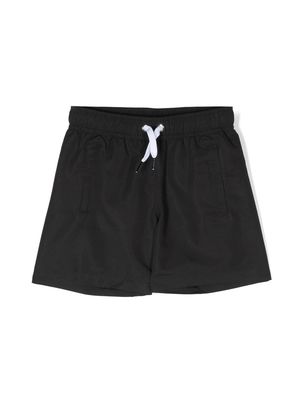 Givenchy Kids painted-logo swim shorts - Black