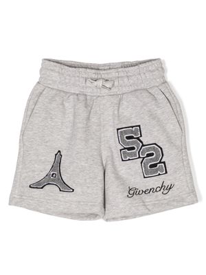 Givenchy Kids patch-detail track shorts - Grey